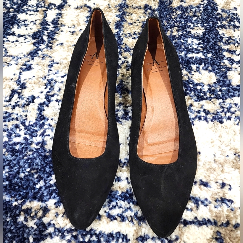 Aquatalia Black Suede Heels for Women